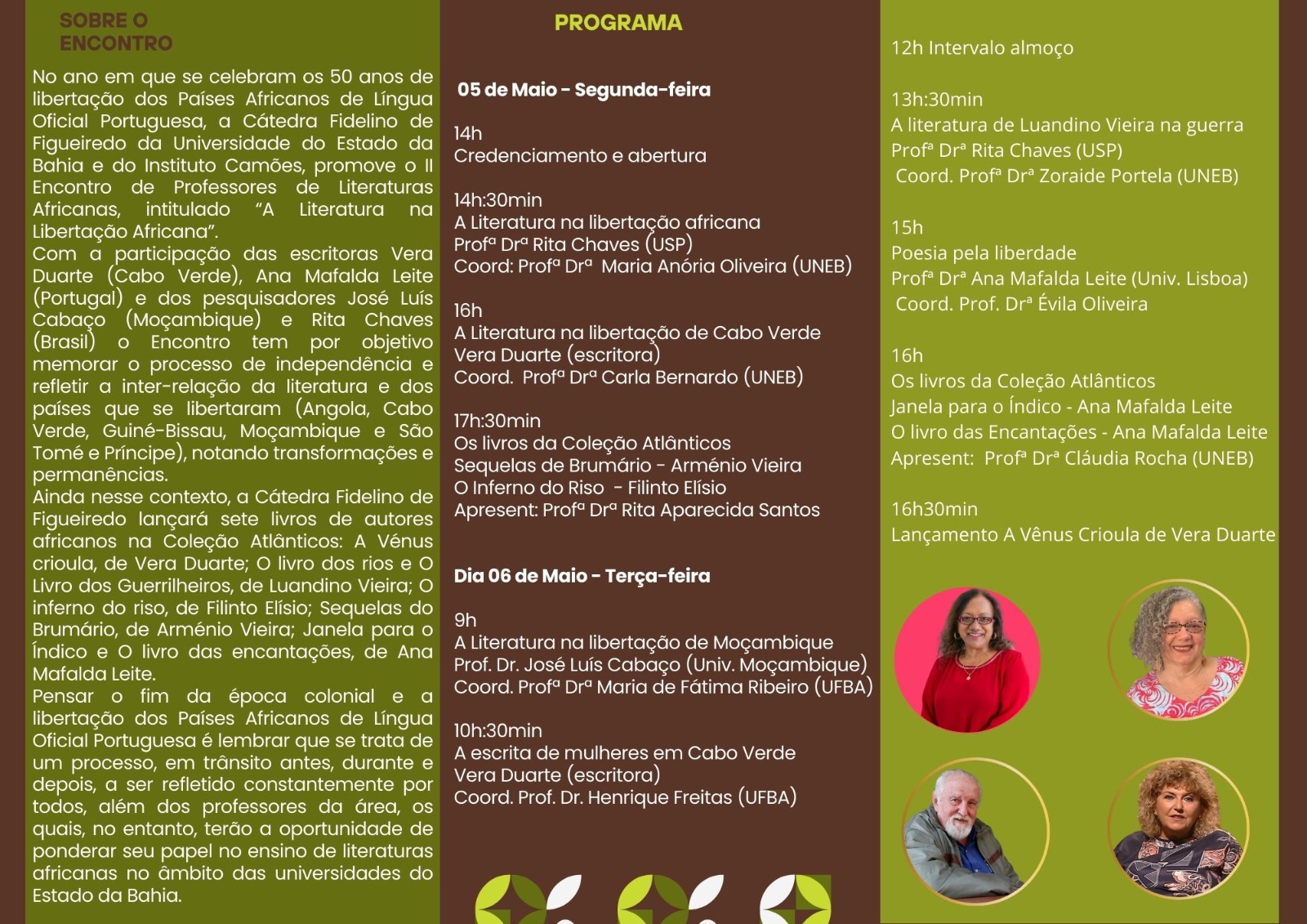 Programação do evento