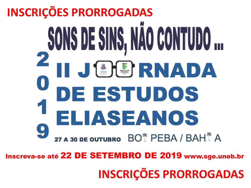 INSCRIÇÕES PRORROGADAS