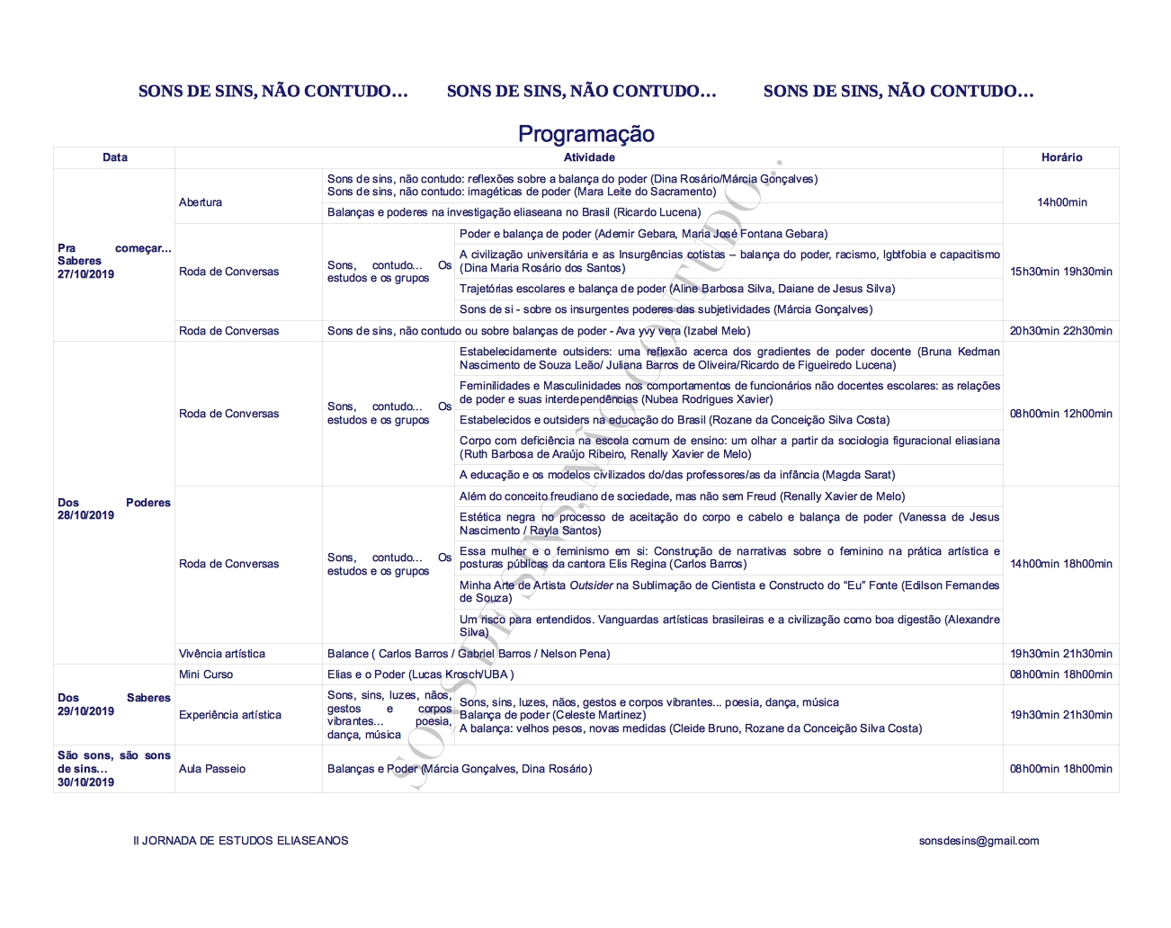 Programação definitiva